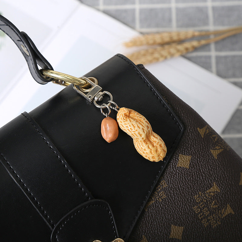 Wholesale PVC Simulation Peanut Creative Keychain